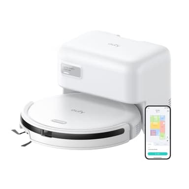Anker Eufy (ユーフィ) Robot Vacuum Auto-Empty C10 (ロボット掃除機) 【自動ゴミ収集ステーション/伸縮サイドブラシ/毛絡み除去システム/レーザーマッピング/アプリ操作/落下防止/薄型】ホワイト