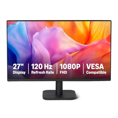 Amazonベーシック 27インチ モニター 120 Hz FHD 1080p HDMI DP VGA VESA対応 オフィス 家庭用 68.6cm ブラック ディスプレイ
