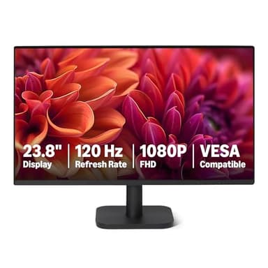 Amazonベーシック 23.8インチ モニター 120 Hz FHD 1080p HDMI DP VGA VESA対応 オフィス 家庭用 60.5cm ブラック ディスプレイ