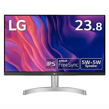 【Amazon.co.jp 限定】LG フレームレス モニター ディスプレイ 24ML600S-W 23.8インチ/ビジネス、映画、ゲーム/フルHD/IPS アンチグレア / 5ms (GTG) / FreeSync対応/スピーカー搭載/フリッカーセーフ、ブルーライト低減機能/HDMI×2、D-sub / 3年安心・無輝点保証
