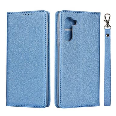 Pelanty for シンプルスマホ5 A001SH ケース手帳型 for Sharp Senior Simple Smartphone 5 財布型カバー case PUレザー 薄型 スマホケース ストラップ付き ベルトなし カード収納 マグネット式 スタンド機能 シャップ シンプルスマホ5 A001SH Simply 5 携帯カバー 滑り止め 耐衝撃 軽量 (ブルー)